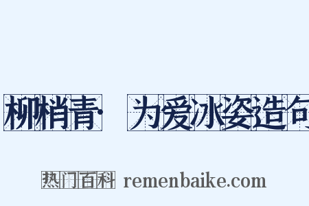柳梢青·为爱冰姿造句是什么意思的图片